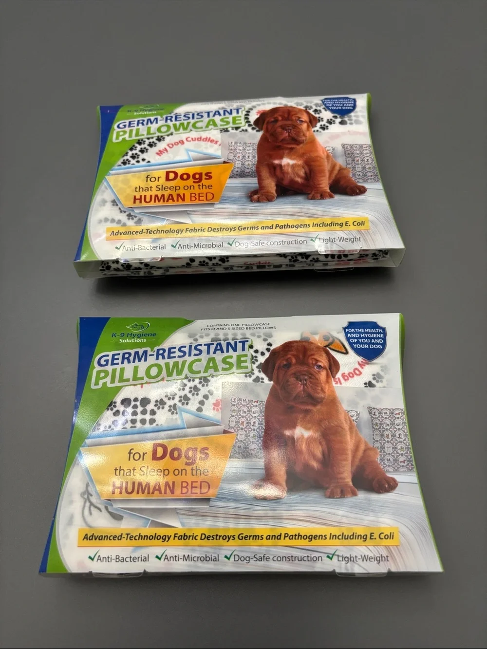 Germ Resistant Pillowcase for pillows shared with dogs antibacterial 20”x30” - 2